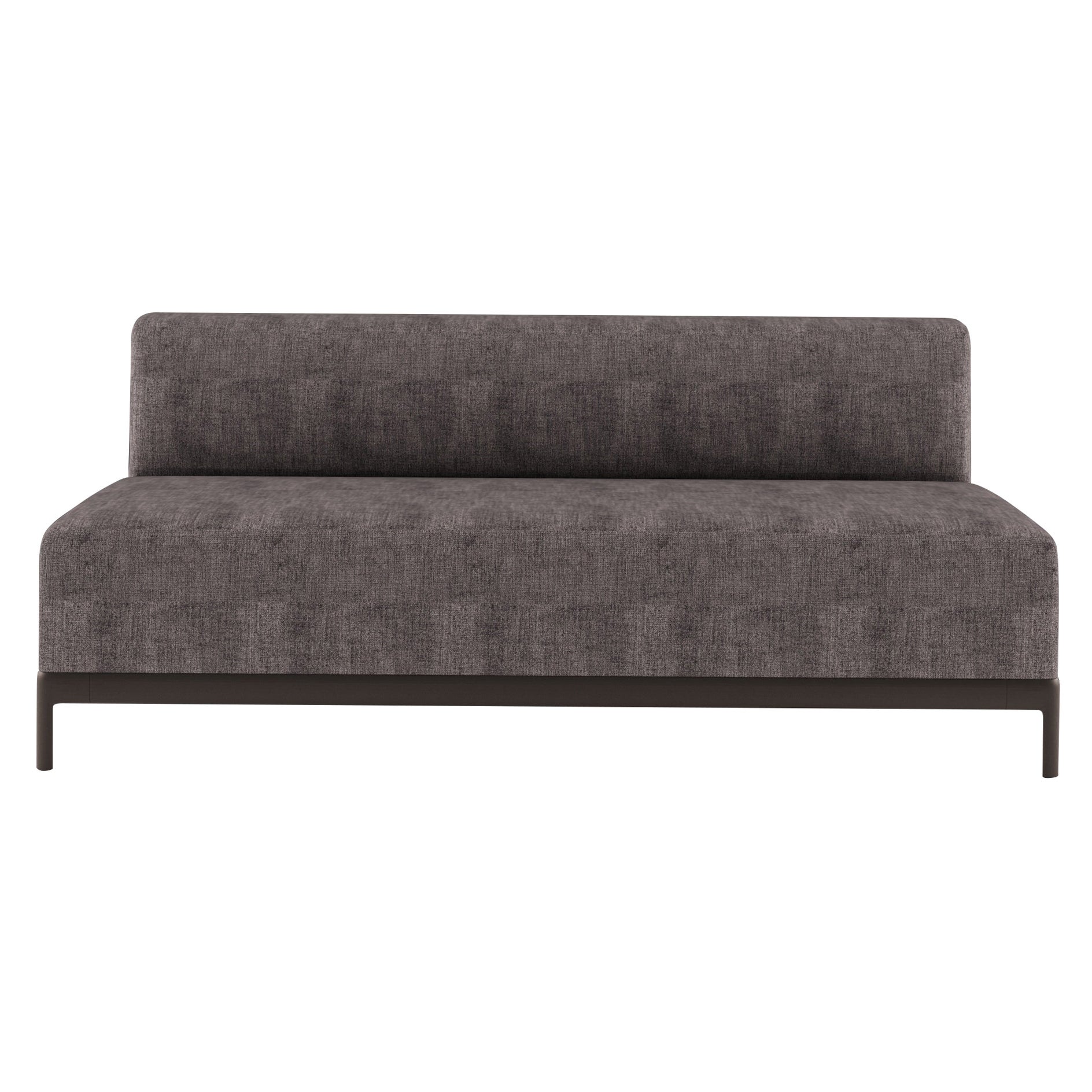 Zentrales Sofa aus weichem Aluminium mit Polsterung und lackiertem Aluminiumrahmen, P34
