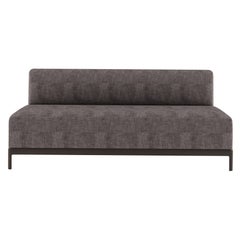 Zentrales Sofa aus weichem Aluminium mit Polsterung und lackiertem Aluminiumrahmen, P34