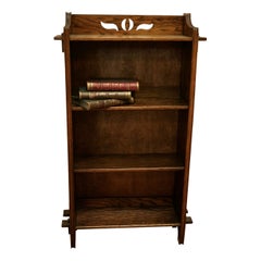 Arts and Crafts Open Front Oak Bookcase