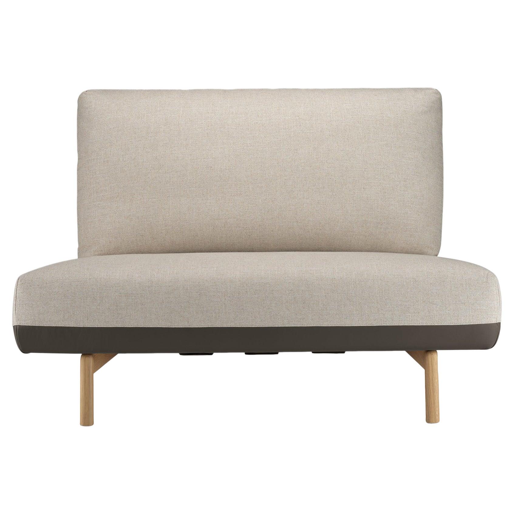 Alias D10 Trigono Armchair in Beige Upholstery with Natural Oak Frame For Sale