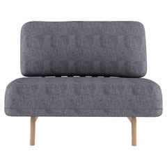 Alias D10 Trigono Armchair in Grey Upholstery with Natural Oak Frame