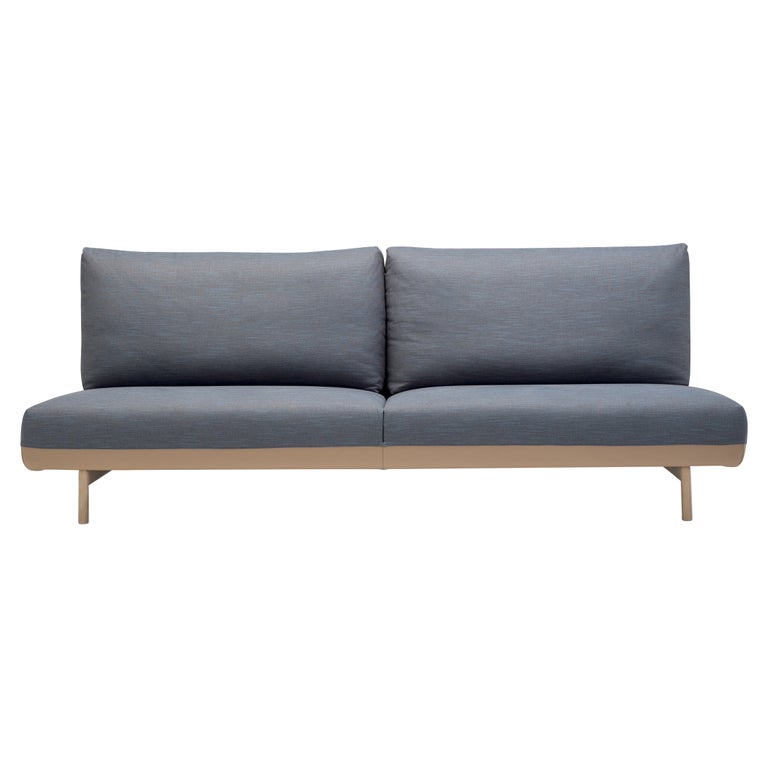 Alias D20 Trigono Two Seater Sofa in Black Upholstery with Natural Oak  Frame For Sale at 1stDibs