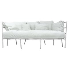 Alias 371_O Dehors Outdoor Two Seater Sofa in Upholstery & White Lacquered Frame