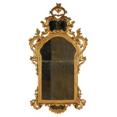 18th Century, Venetian Baroque Carved Giltwood Mirror
