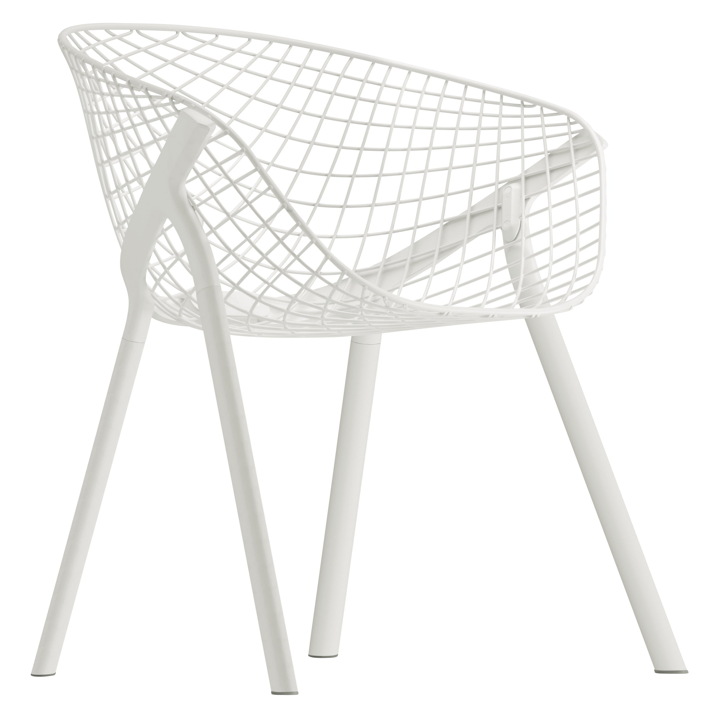 Alias 040 Kobi Chair in White Lacquered Aluminum Frame by Patrick Norguet For Sale