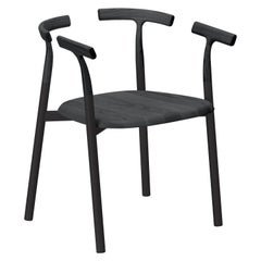 Silla Alias 10C Twig 4 en asiento teñido de negro ceniza y estructura lacada en negro