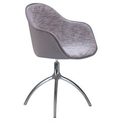Alias 07E New Lady Soft Chair with Upholstery Seat and Polished Aluminum Frame