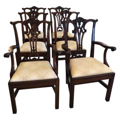 Impressive Regal Set of 6 Chippendale Style Dining Chairs