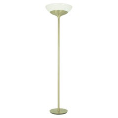 Artemide Nickeled Metal & Opaline Glass Aminta Floor Lamp by E. G. Schweinberger