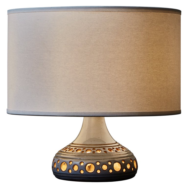 Small Glazed Ceramic Table Lamp For Sale at 1stDibs