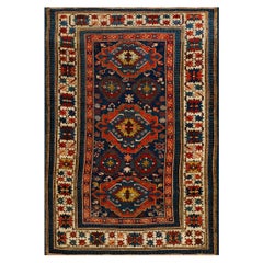 Antique 19th Century Caucasian Kuba Carpet ( 3'9" x 5'3" - 114 x 160 )