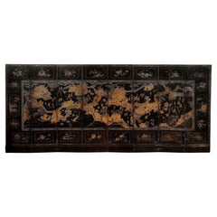 Large 8-wing-screen in Coromandel Lacquer, China, Quing, Late 18th/Early 19th