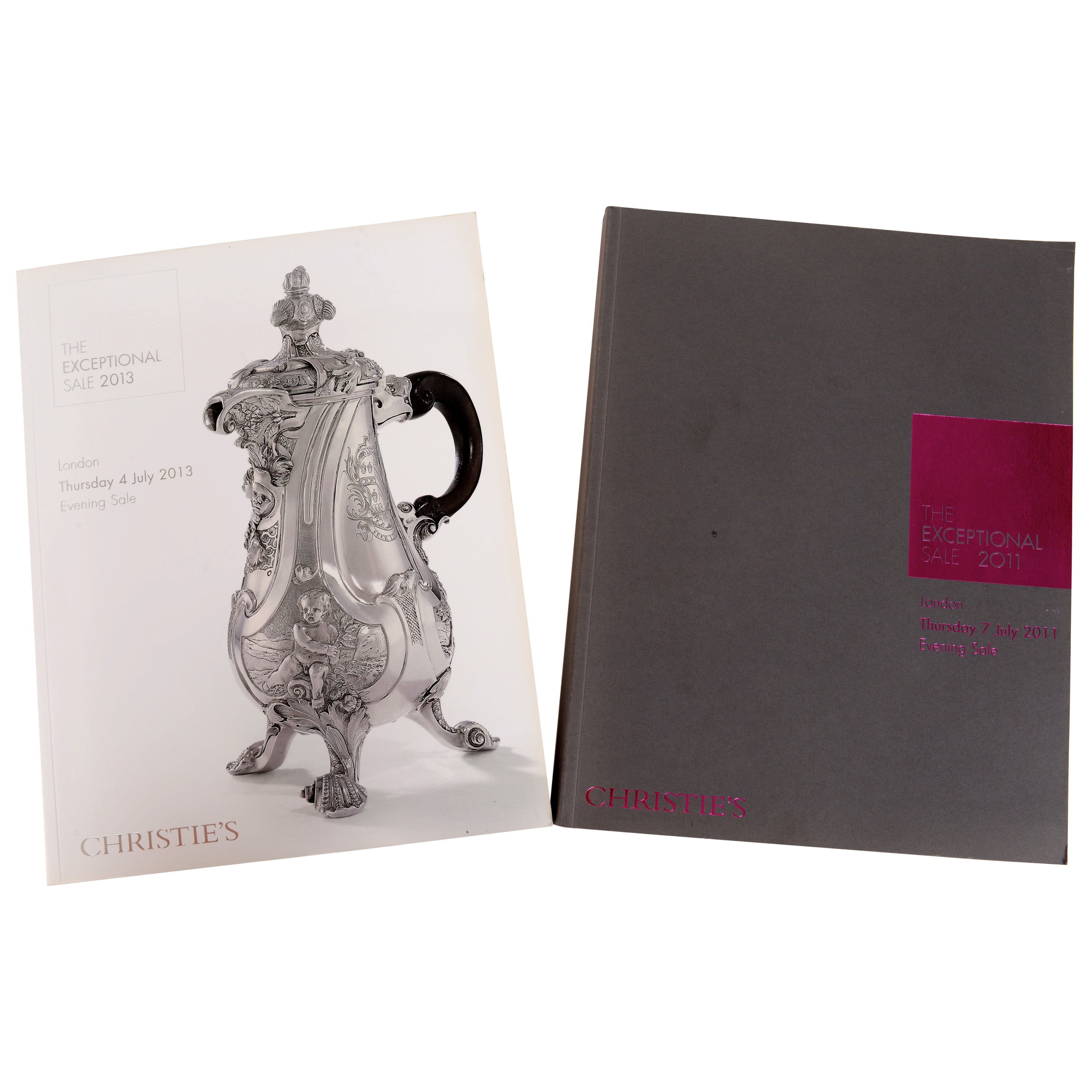 Paire de catalogues Christie's, The Exceptional Sale 2010 and 2013 London, 1st Ed en vente