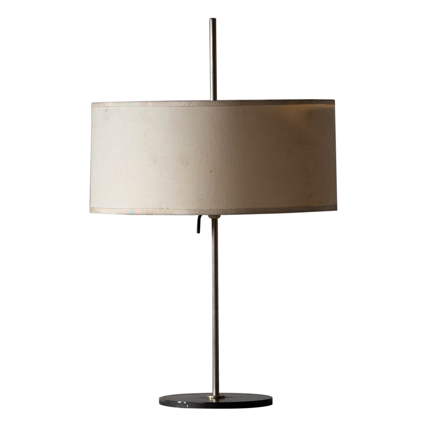 Ostuni & Forti, Adjustable Table Lamp Metal, Acrylic, Fabric, O-Luce Italy 1950s For Sale