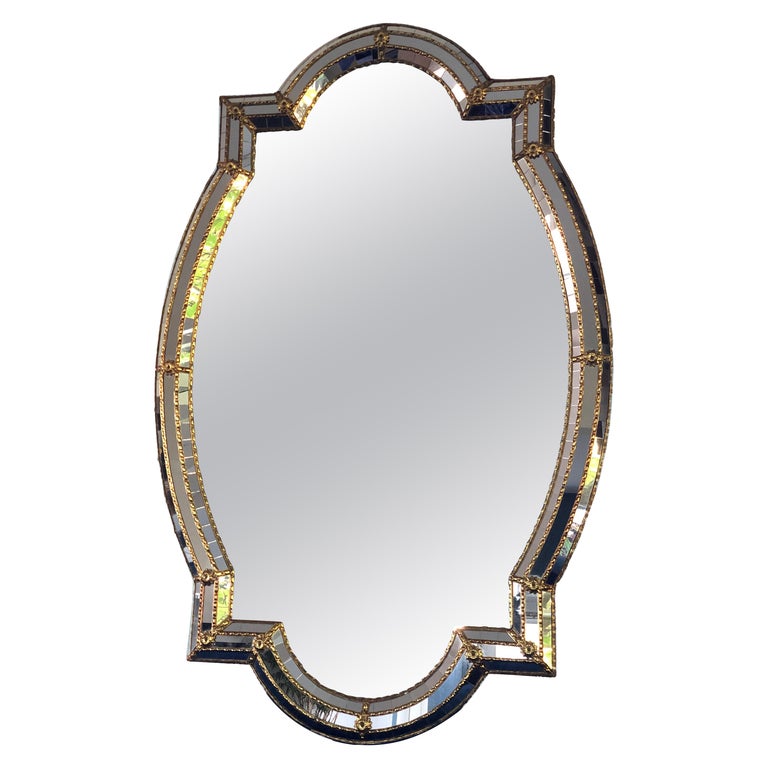 Spanish Full Length Mirror Hollywood Regency 1980s For Sale at