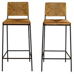 Pair of 'Campagne' Counter Height Stools by Design Frères