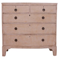 Antique English Bowfront Chest of Drawers