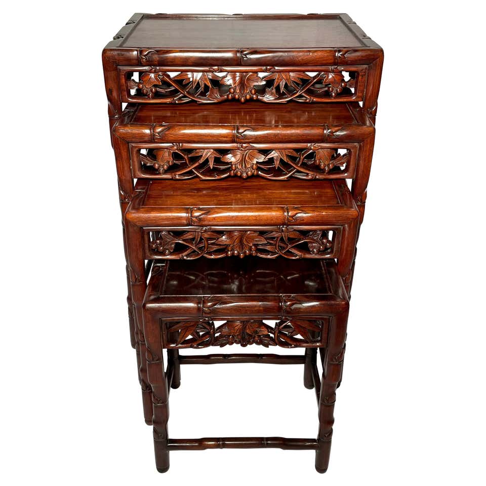 Nest of Four Chinese Hardwood Tables, circa 1880 For Sale at 1stDibs