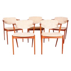 Set of Five Danish Teak 'Model 42' Z Chairs by Kai Krisrtiansen
