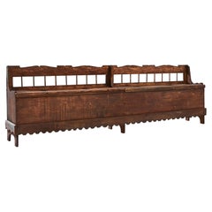 Antique 19th Century Scandinavian Wooden Bench