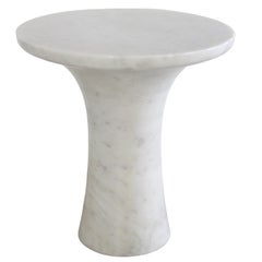 Tabla Table in White Marble by Paul Mathieu for Stephanie Odegard