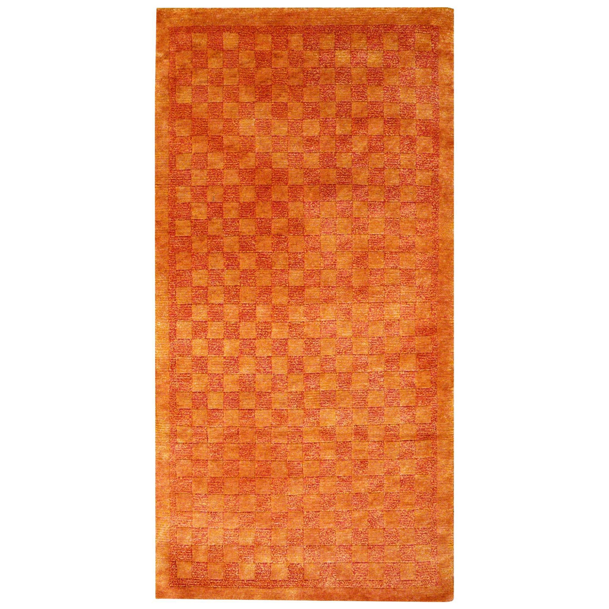 Tibetan Rug Hand Knotted Silk Wool Meditation Mat Kampa Dzong Djoharian Design For Sale