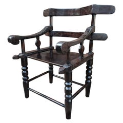 Large African Hand Carved Armchair
