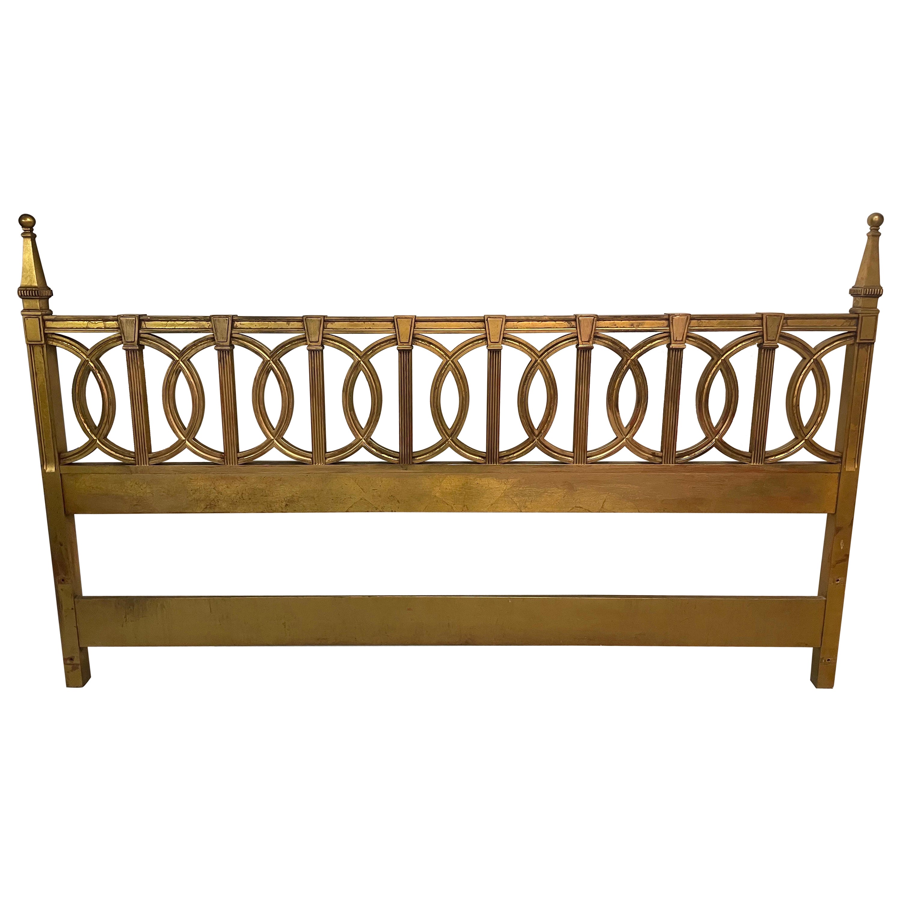 Hollywood Regency King Size Metal Headboard For Sale at 1stDibs