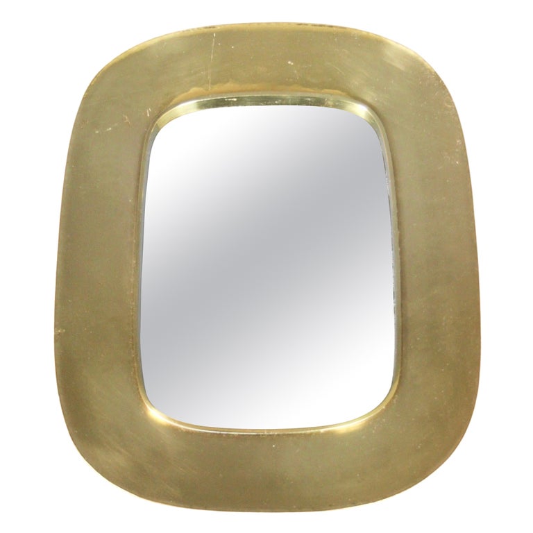 Brass Wall Mirror For Sale at 1stDibs