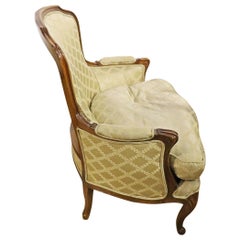 Nice French Carved Louis XV Bergere Lounge Chair 'Single', circa 1950