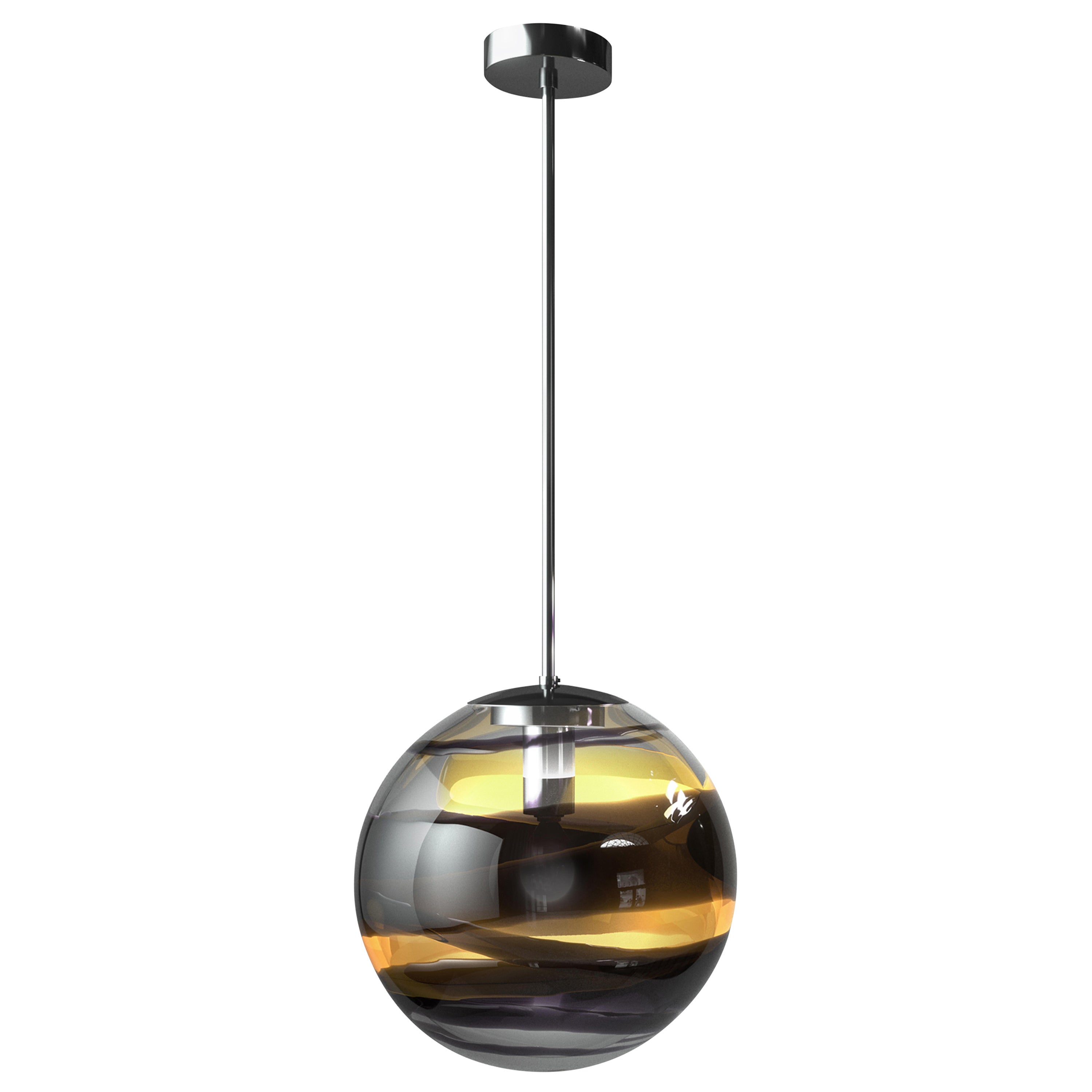 Lampe à suspension contemporaine en verre soufflé de Murano conçue par Peter Marino pour Venini