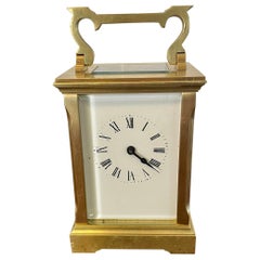 Antique Edwardian French Quality Brass Carriage Clock