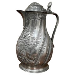Antique 18th Century French Pewter Pitcher