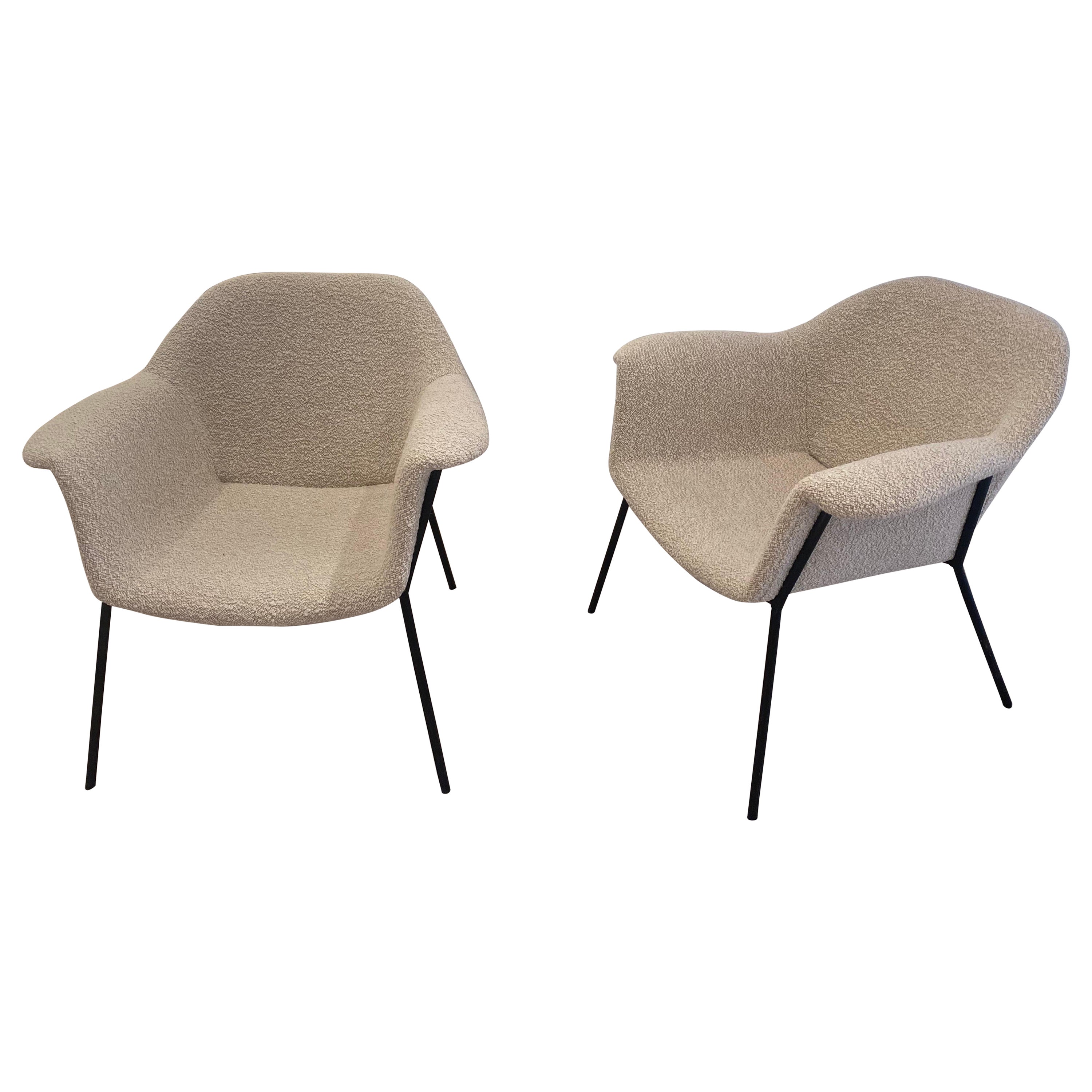 Pair of Armchairs by Claude Vassal For Sale