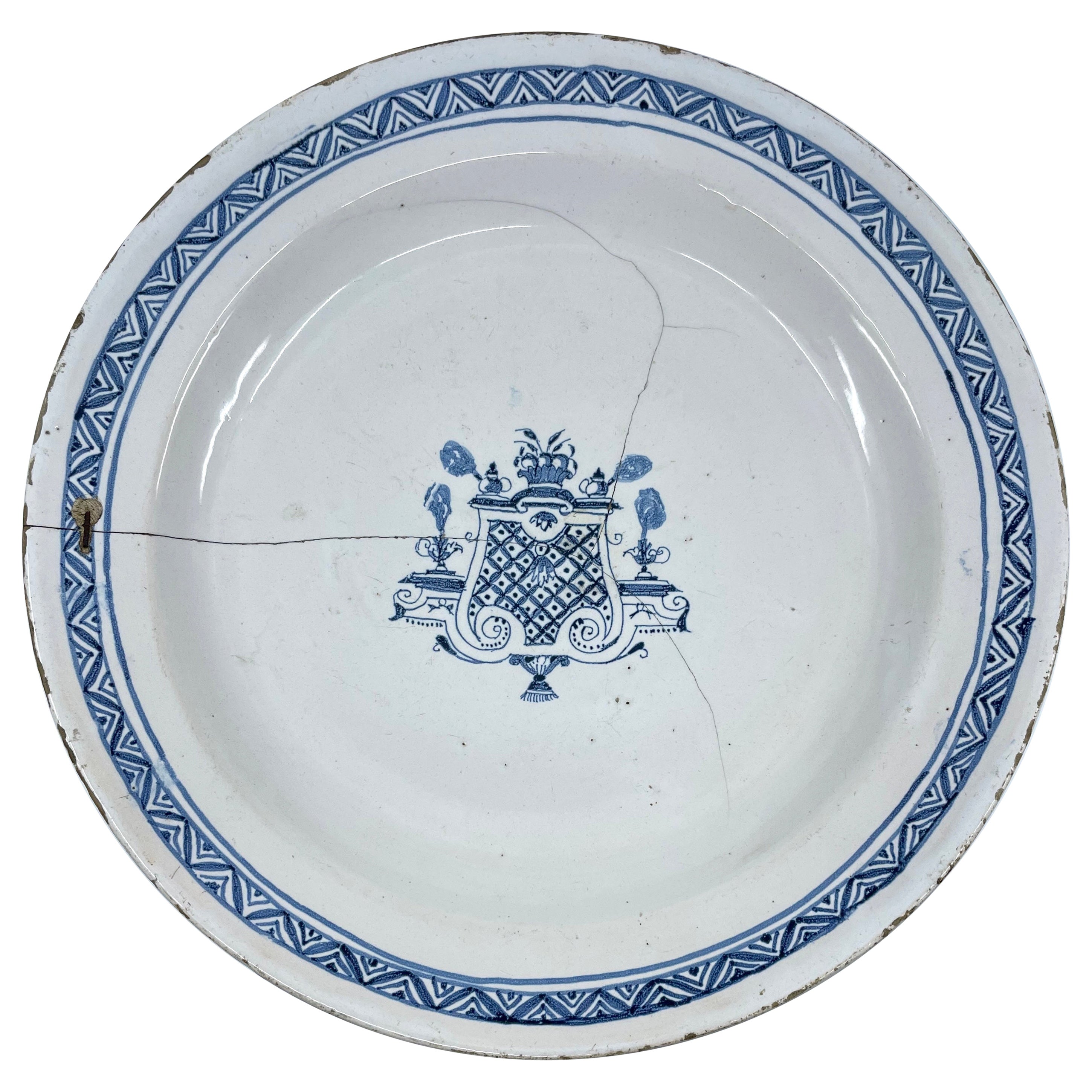 Blue and White Italian Plate