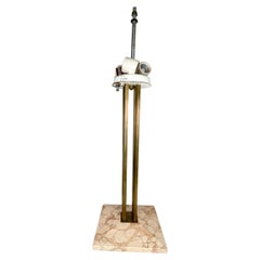 1950s Elegant Brass Table Lamp Marble Base Gerald Thurston Lightolier