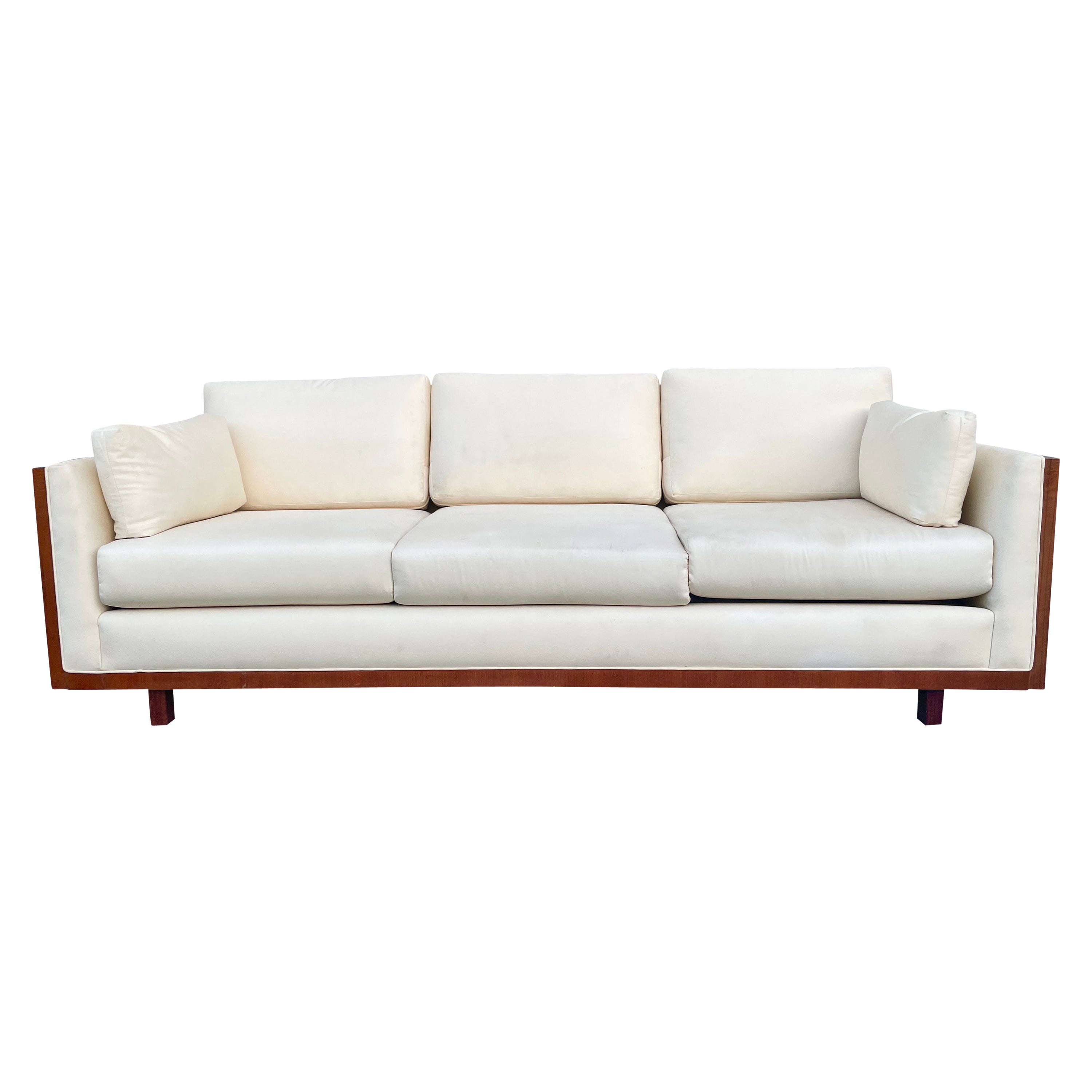 Midcentury Teak Sofa in the Style of Milo Baughman For Sale