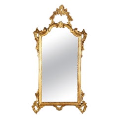 Antique Large Carved Giltwood Florentine Wall Mirror Circa 1900