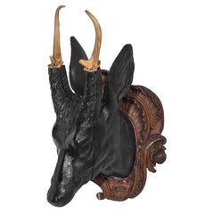 1900s, French, Wooden Antelope Mount