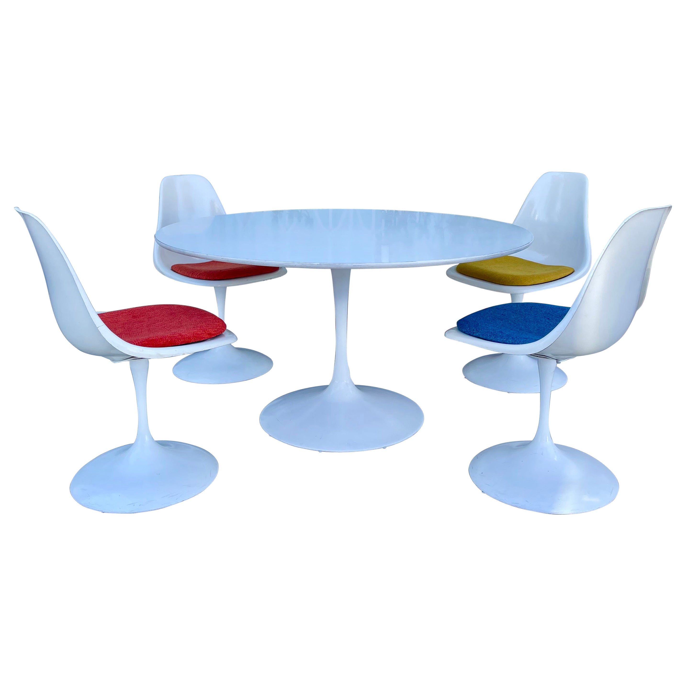 Mid-Century Tulip Dining Table Set Styled After Eero Saarinen 