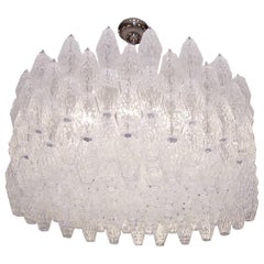 Vintage Venini Polyhedral Clear Glass Chandelier