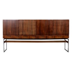 Highboard in Chrome and Rosewood by Rudolf Glatzel for Fristho, The Netherlands