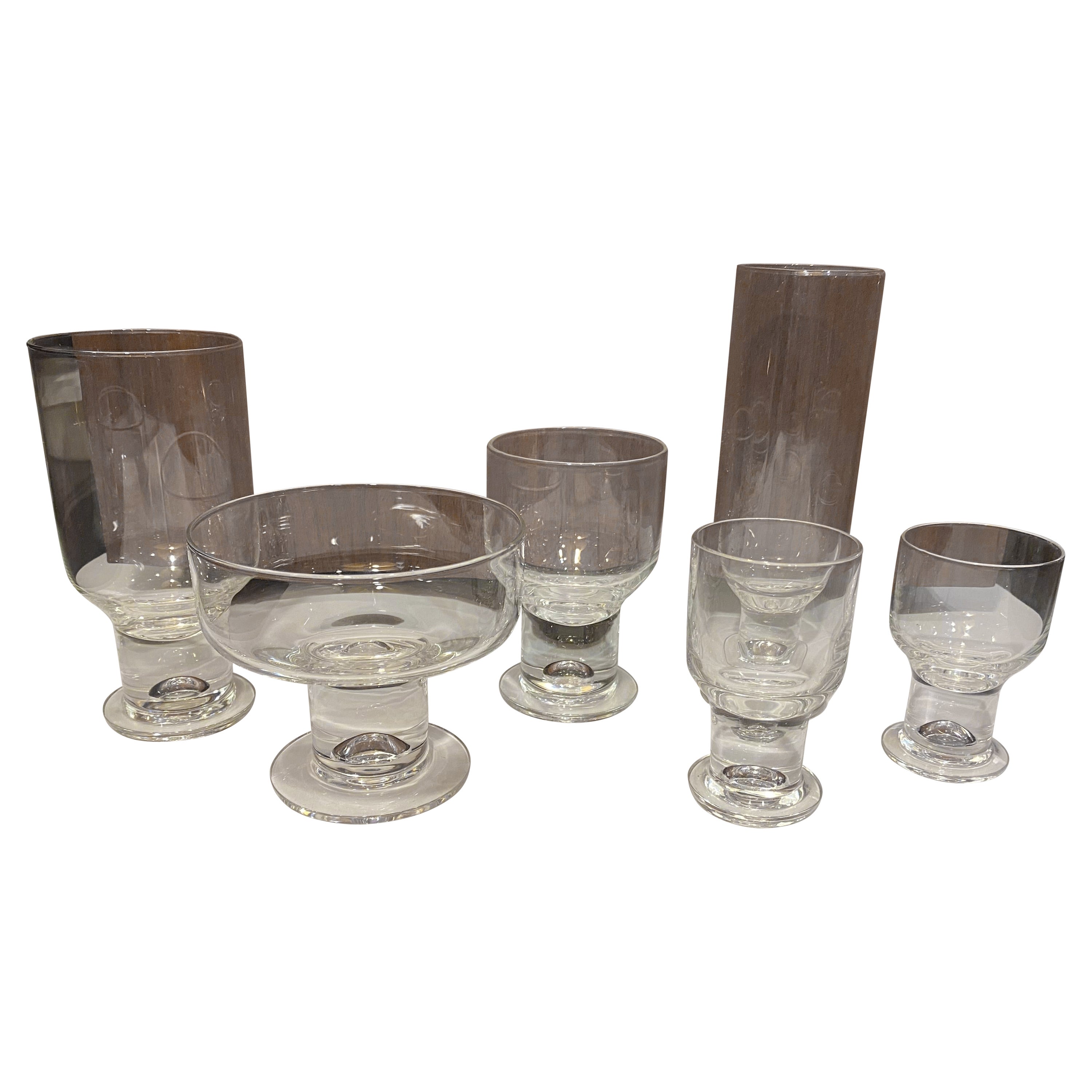 Arabia 72 piece Glass Set by Heikki Orvola For Sale