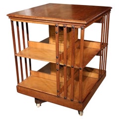 19th Century Oak Revolving Bookcase