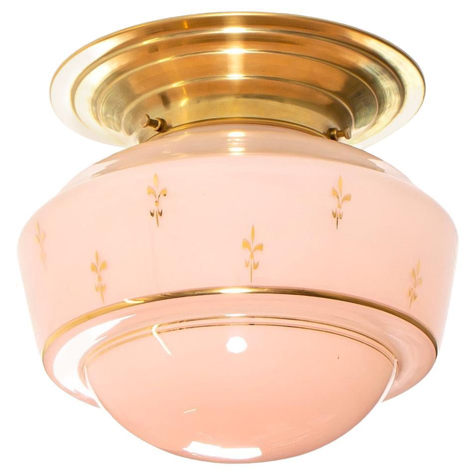 Scandinavian Flush Mount Ceiling Light, 1950s For Sale