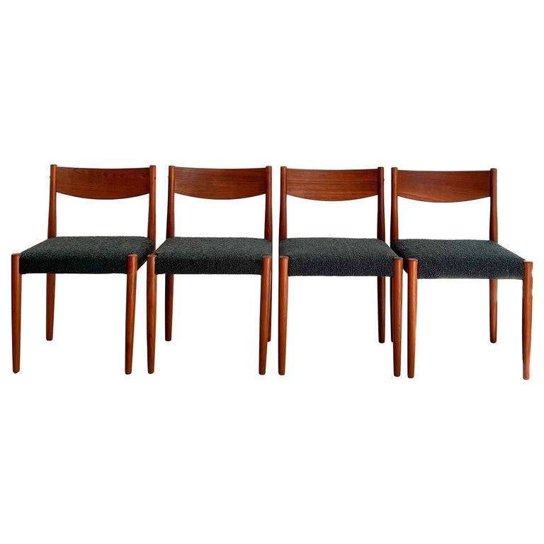 Set of 4 Mid Century Poul Volther for Frem Rojle Teak Dining Chairs at ...