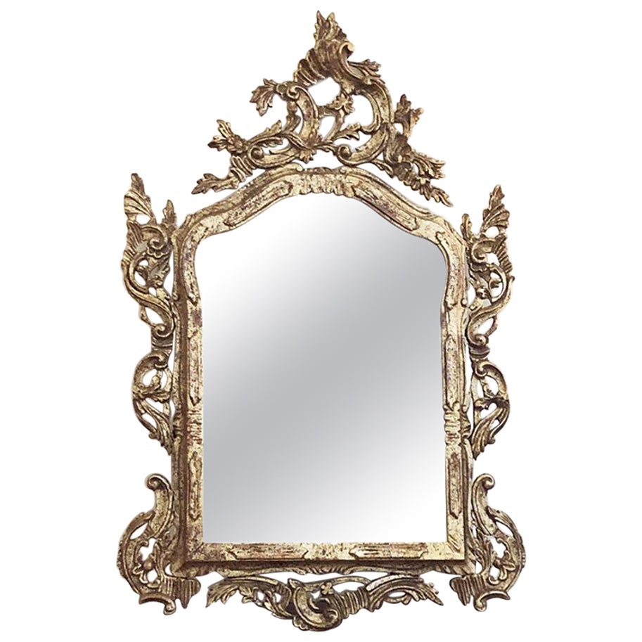 Wood Baroque Mirror 1900s, Antiques