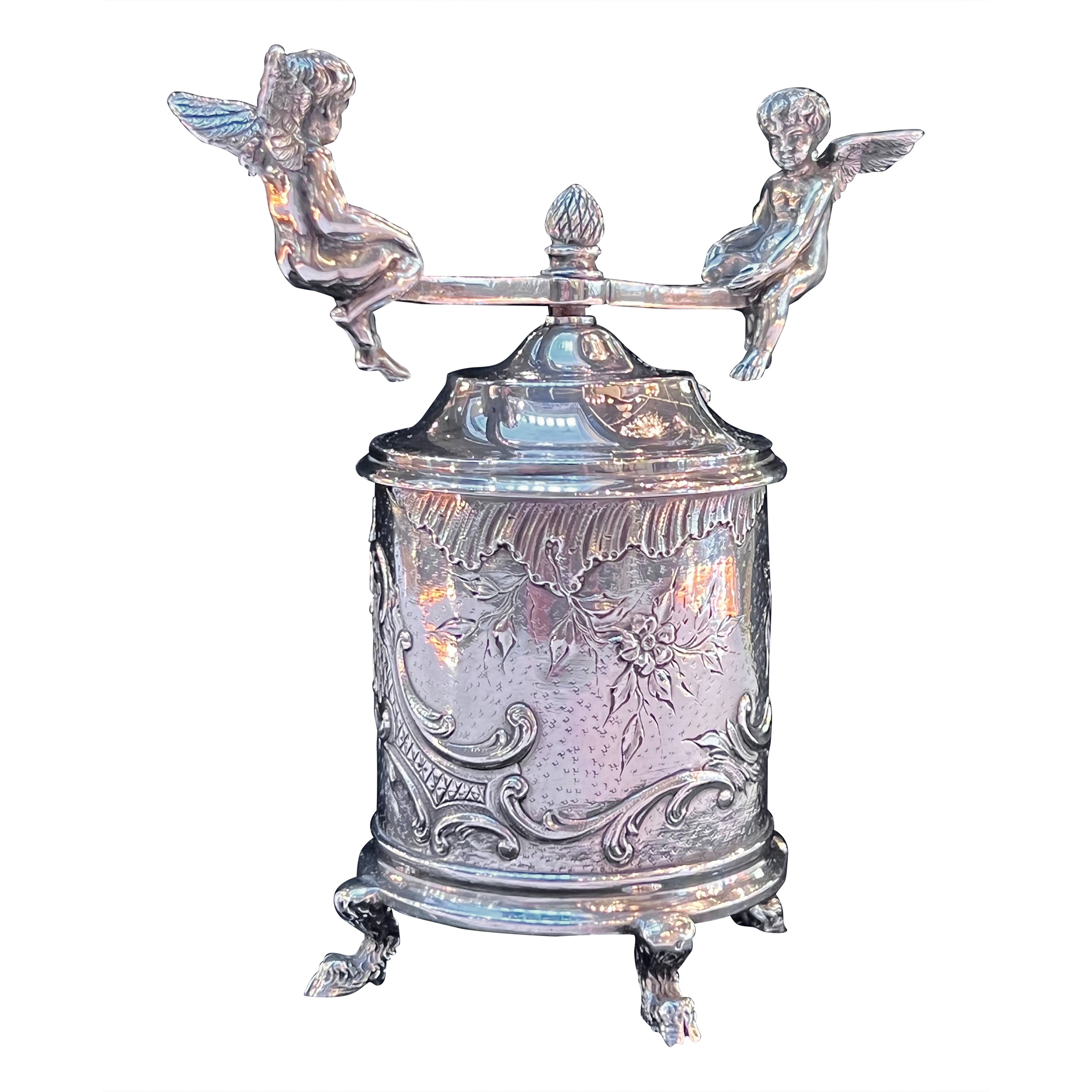 Französische gestempelte Pfeffermühle aus Sterling des 19. Jahrhunderts von Jean Granvigne im Angebot