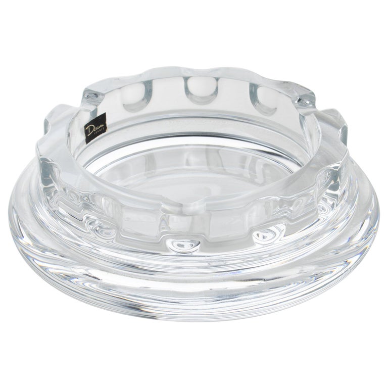 Daum France Crystal Cigar Ashtray Decorative Bowl Catchall, 1970s For