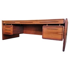 Retro Rosewood Danish Modern Executive Desk by Drylund